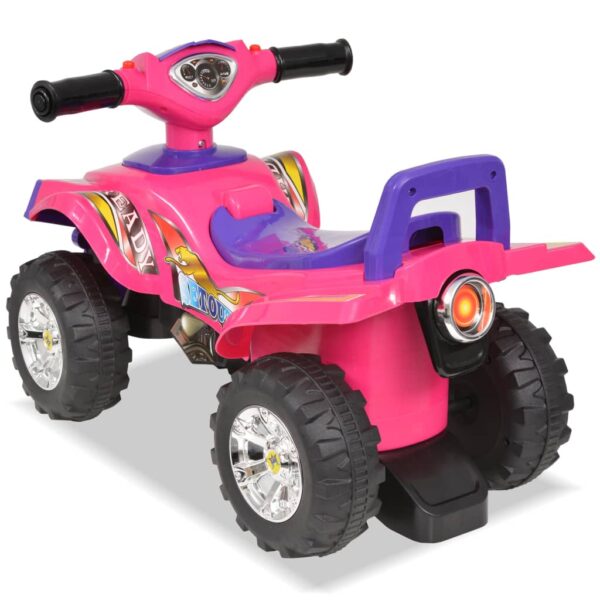 Cavalcabile Atv Per Bambini Rosa E Viola Con Suoni E Luci - immagine 2