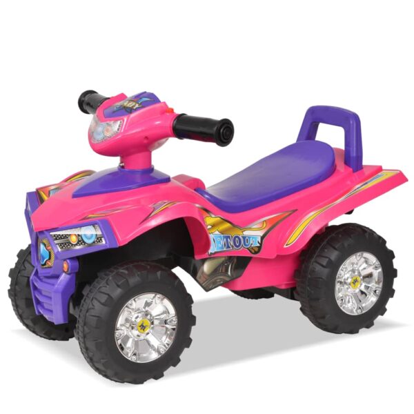 Cavalcabile Atv Per Bambini Rosa E Viola Con Suoni E Luci - immagine 3