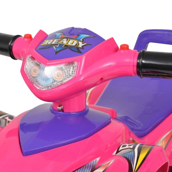 Cavalcabile Atv Per Bambini Rosa E Viola Con Suoni E Luci - immagine 5