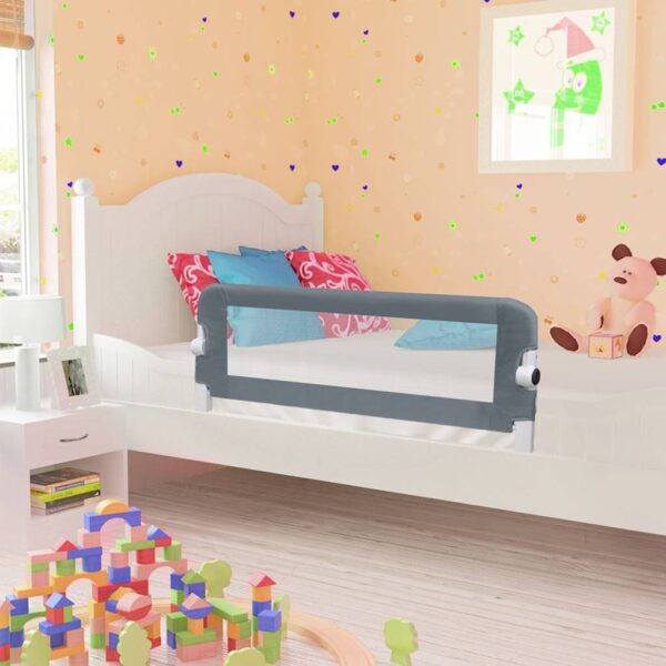 Sponde Letto Di Sicurezza Bambini Grigio 102x42cm Poliestere