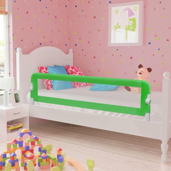 Sponde Letto Di Sicurezza Bambini Verde 120x42cm Poliestere