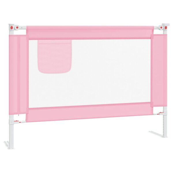 Sponda Letto Di Sicurezza Per Bambini Rosa 90x25 Cm In Tessuto - immagine 2