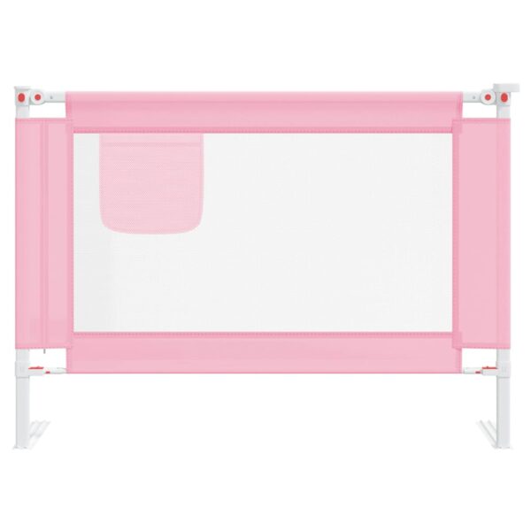 Sponda Letto Di Sicurezza Per Bambini Rosa 90x25 Cm In Tessuto - immagine 3