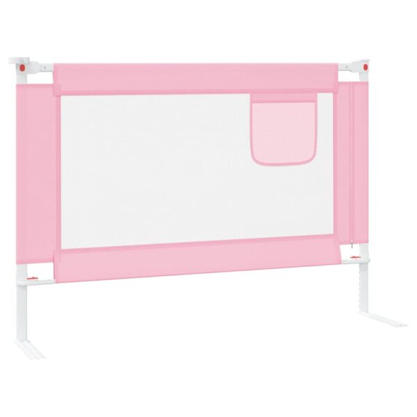 Sponda Letto Di Sicurezza Per Bambini Rosa 90x25 Cm In Tessuto - immagine 4