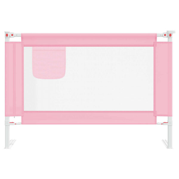 Sponda Letto Di Sicurezza Per Bambini Rosa 100x25cm In Tessuto - immagine 3