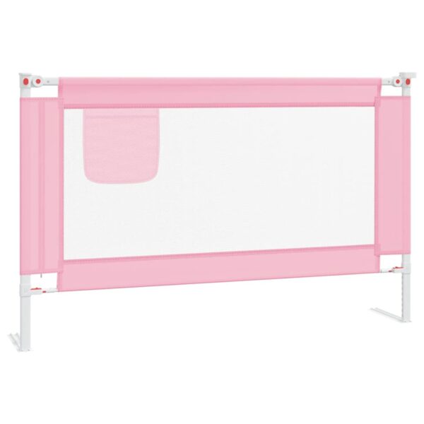 Sponda Letto Di Sicurezza Per Bambini Rosa 120x25 Cm Tessuto - immagine 2