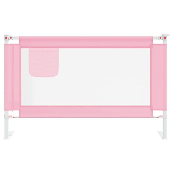 Sponda Letto Di Sicurezza Per Bambini Rosa 120x25 Cm Tessuto - immagine 3