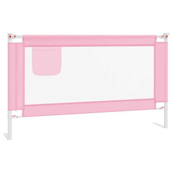 Sponda Letto Di Sicurezza Per Bambini Rosa 140x25cm In Tessuto - immagine 2