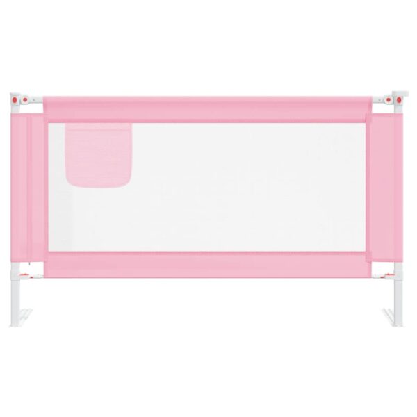 Sponda Letto Di Sicurezza Per Bambini Rosa 140x25cm In Tessuto - immagine 3