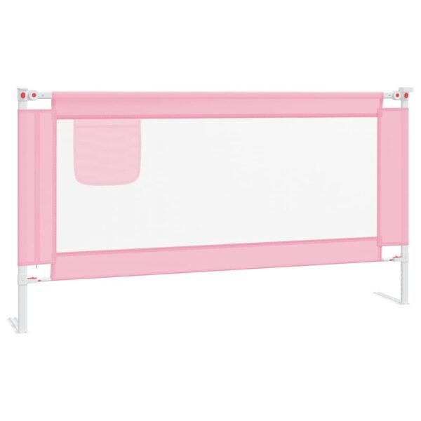 Sponda Letto Di Sicurezza Per Bambini Rosa 160x25 Cm Tessuto - immagine 2