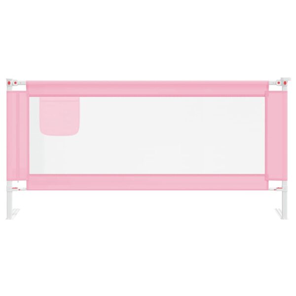 Sponda Letto Di Sicurezza Per Bambini Rosa 190x25 Cm Tessuto - immagine 3