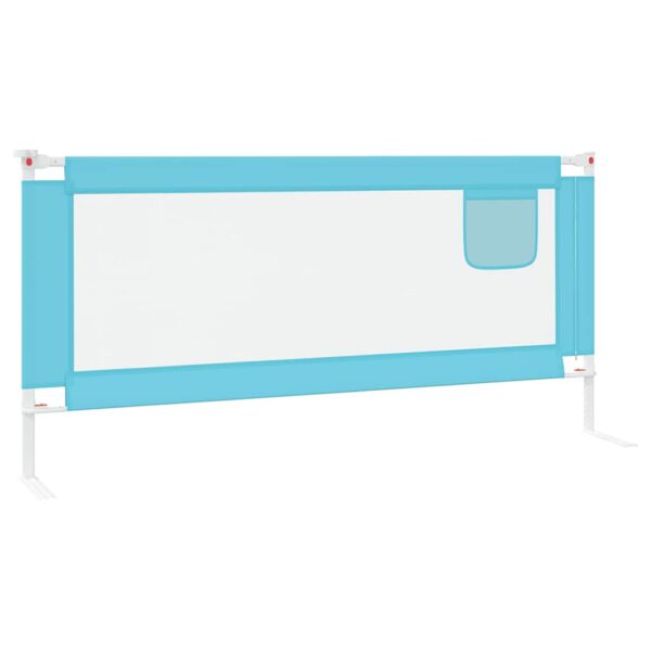 Sponda Letto Di Sicurezza Per Bambini Blu 200x25 Cm In Tessuto - immagine 4