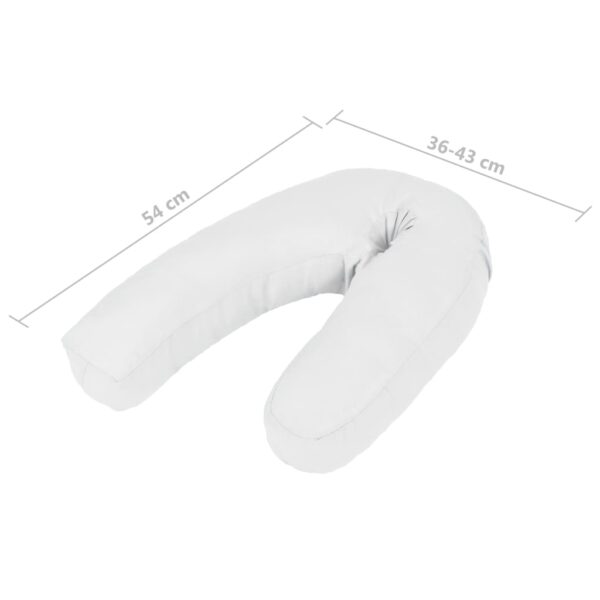 Cuscino Per Gravidanza A Forma Di J 54x(36-43) Cm Bianco - immagine 3