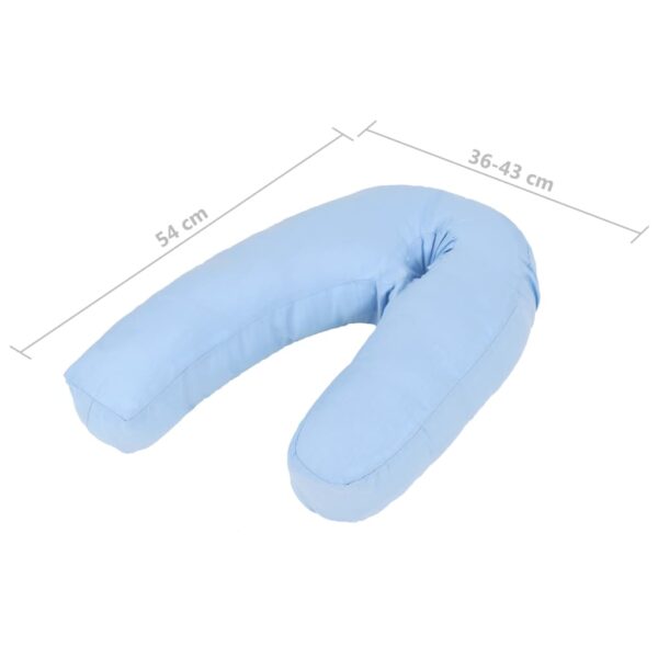 Cuscino Per Gravidanza A Forma Di J 54x(36-43) Cm Blu - immagine 3