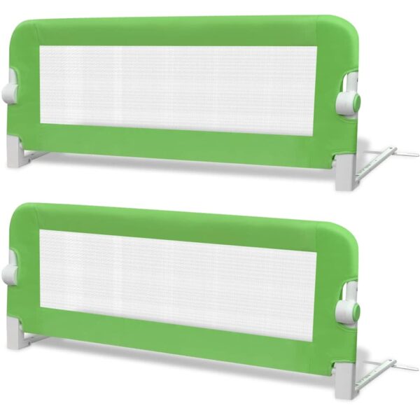 Sponde Letto Per La Sicurezza Dei Bambini 2 Pz Verde 102x42 cm - immagine 2