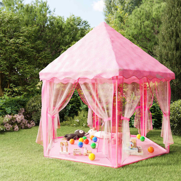 Tenda Da Gioco Principessa Con 250 Palline 133x140 Cm Rosa