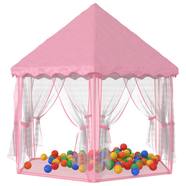 Tenda Da Gioco Principessa Con 250 Palline 133x140 Cm Rosa - immagine 2