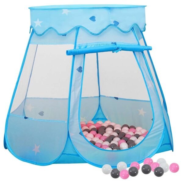 Tenda Da Gioco Per Bambini Blu Con 250 Palline 102x102x82 cm