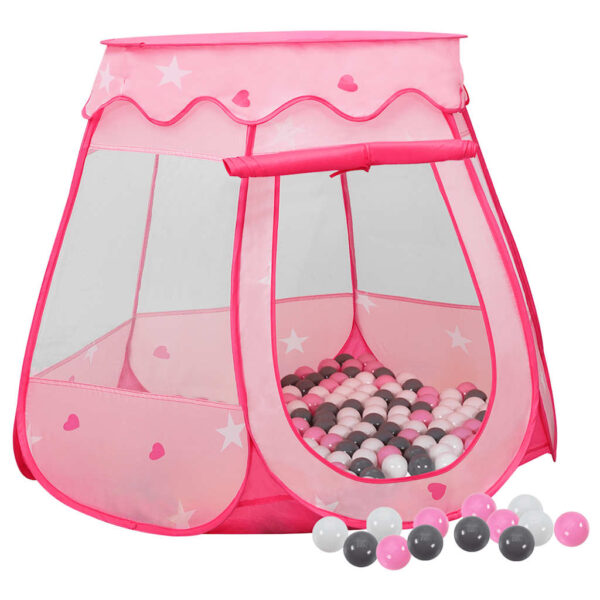 Tenda Da Gioco Per Bambini Rosa Con 250 Palline 102x102x82 cm