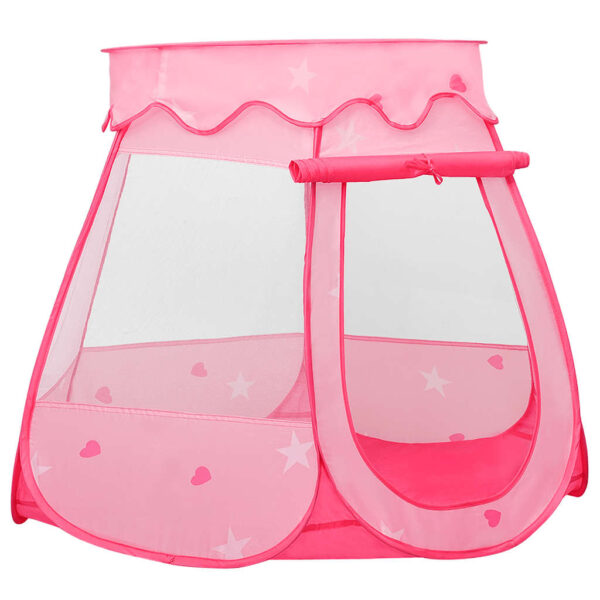 Tenda Da Gioco Per Bambini Rosa Con 250 Palline 102x102x82 cm - immagine 2