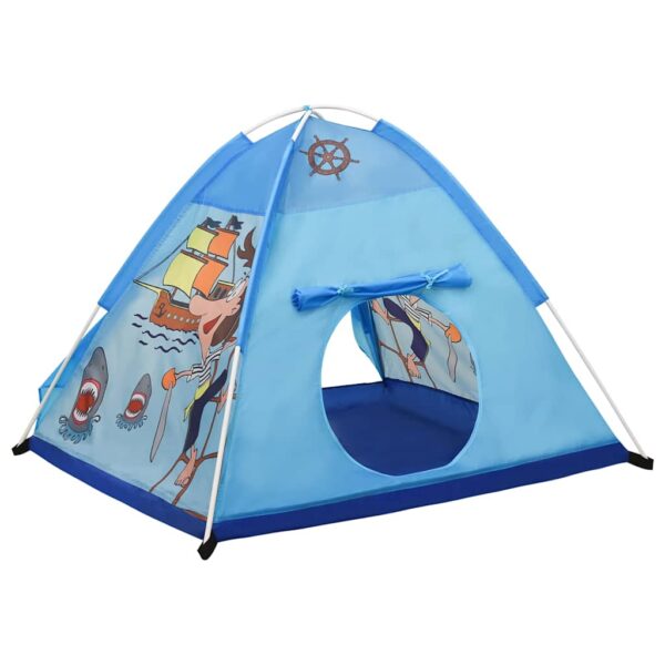 Tenda Da Gioco Per Bambini Blu Con 250 Palline 120x120x90 cm - immagine 5