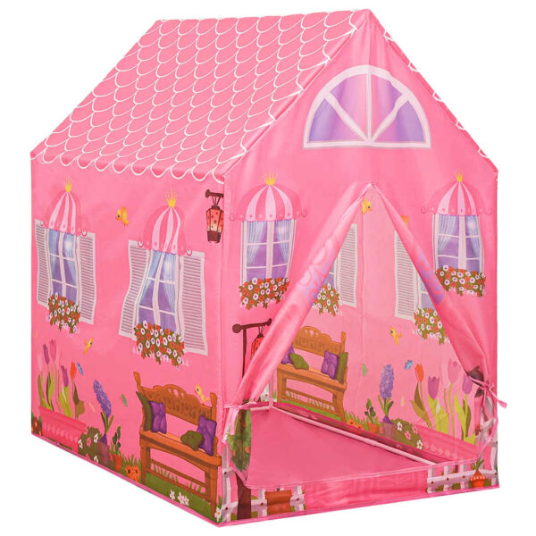 Tenda Da Gioco Per Bambini Rosa Con 250 Palline 69x94x104 cm - immagine 4