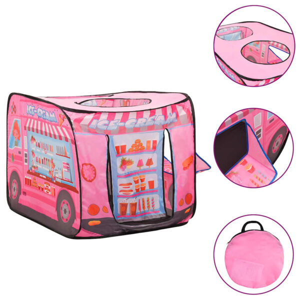 Tenda Da Gioco Per Bambini Rosa Con 250 Palline 70x112x70 cm - immagine 3