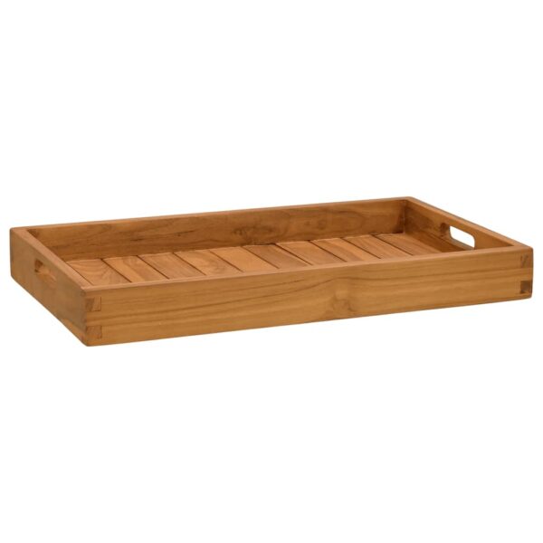 Vassoio Da Portata 60x35 Cm In Legno Massello Di Teak - immagine 3