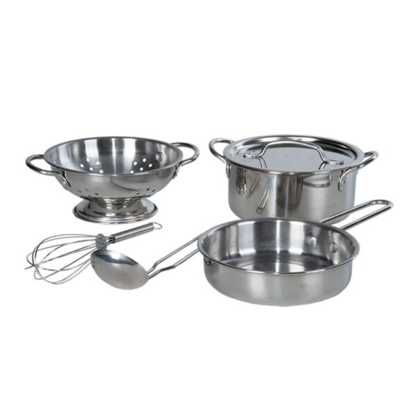 Esschert Design Set Attrezzi Per Cucina Di Fango 6 Pz In Acciaio Inox - immagine 2