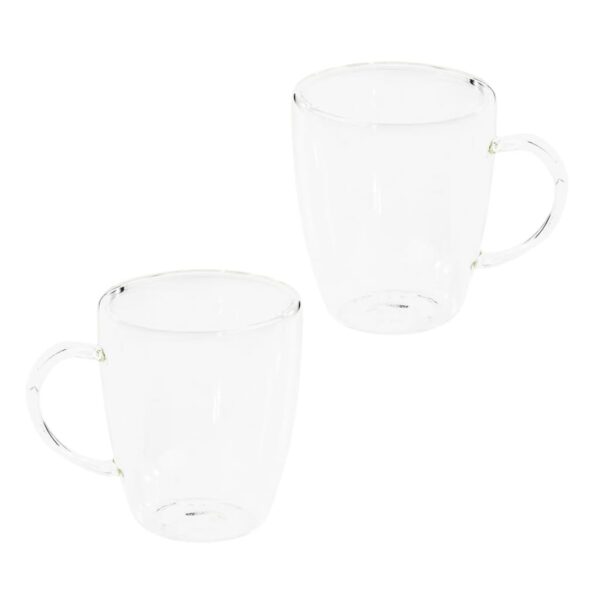 Hi Set Bicchieri Per Cappuccino 2 Pz 270 Ml Trasparente - immagine 2