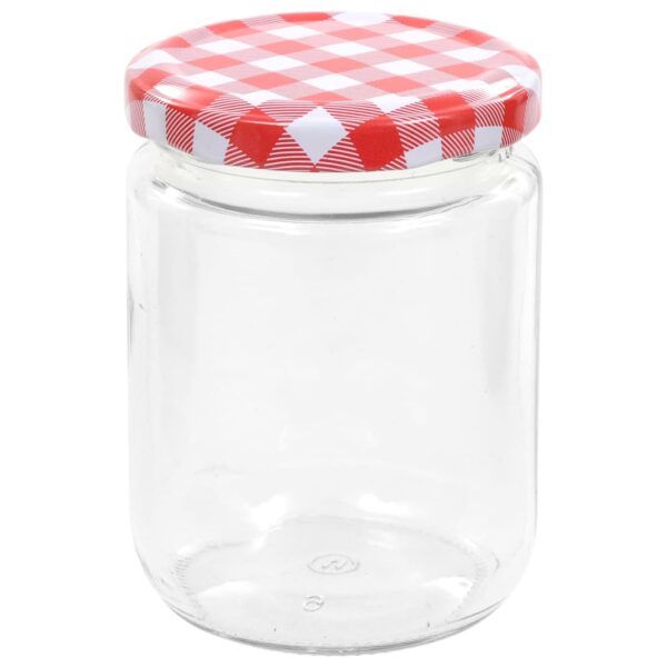 Vaso Marmellata In Vetro Coperchio Bianco E Rosso 48 Pz 230 ml - immagine 4