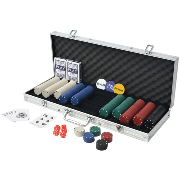 Set Da Poker Con 500 Chips Alluminio - immagine 2