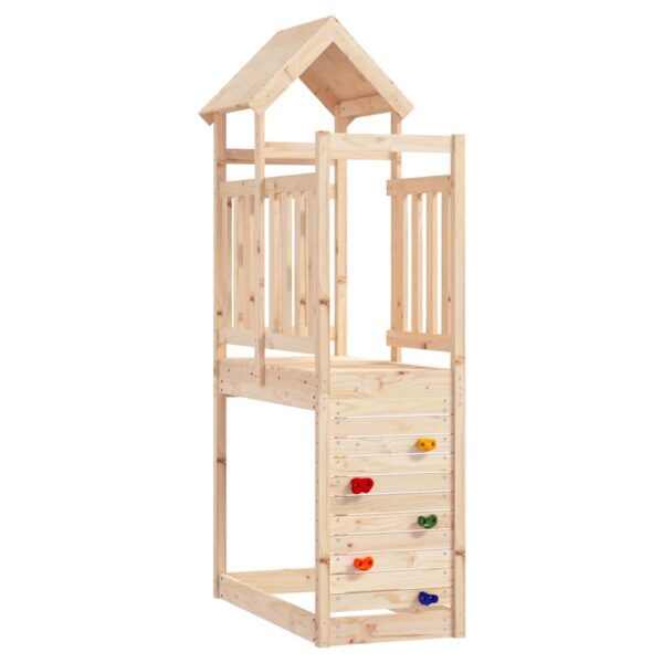 Torre Da Gioco Con Arrampicata 53x110x214 Cm In Legno Di Pino