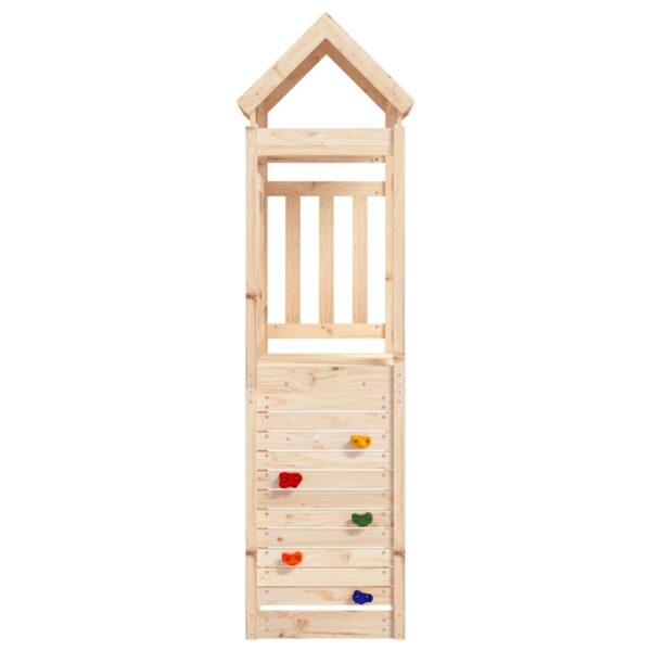 Torre Da Gioco Con Arrampicata 53x110x214 Cm In Legno Di Pino - immagine 3