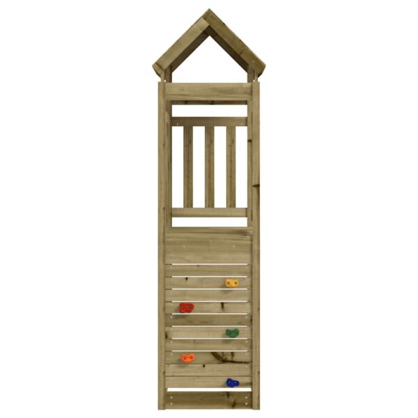 Torre Da Gioco Con Arrampicata 53x110x214 Cm In Pino Impregnato - immagine 3