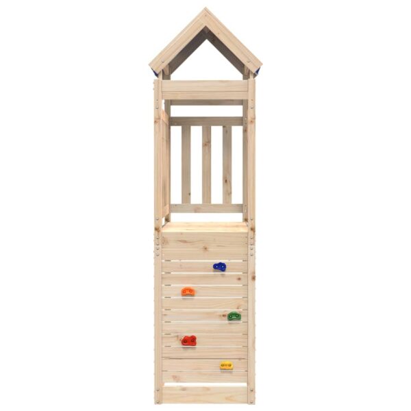 Torre Da Gioco Con Arrampicata 110,5x52,5x215 Cm Massello Pino - immagine 4