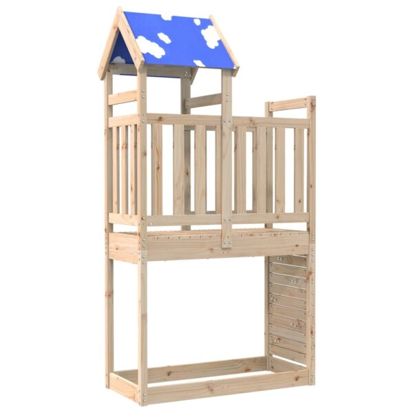 Torre Da Gioco Con Arrampicata 110,5x52,5x215 Cm Massello Pino - immagine 5