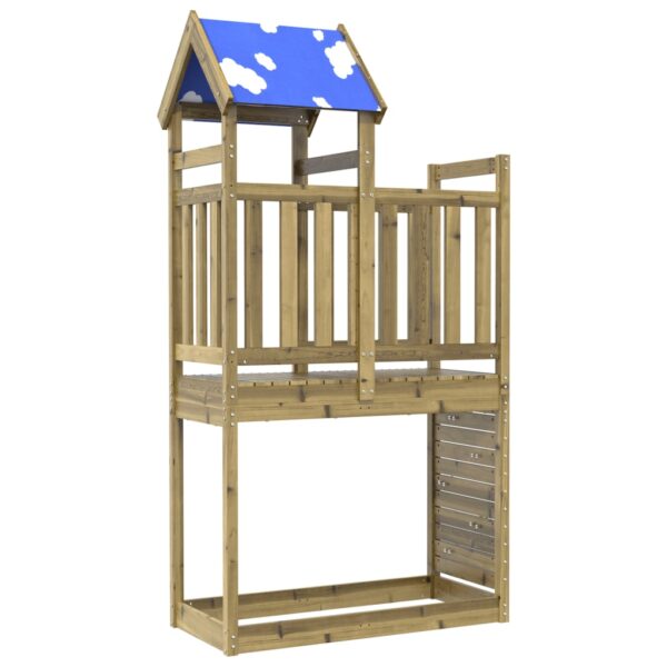 Torre Da Gioco Con Arrampicata 110,5x52,5x215cm Pino Impregnato - immagine 5