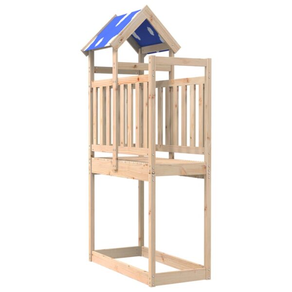 Torre Da Gioco 110,5x52,5x215 Cm In Legno Massello Di Pino - immagine 2