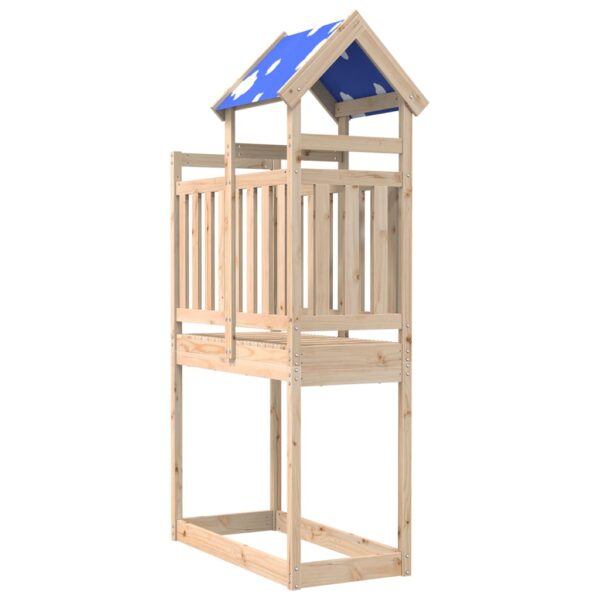 Torre Da Gioco 110,5x52,5x215 Cm In Legno Massello Di Pino - immagine 5