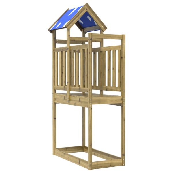 Torre Da Gioco 110,5x52,5x215 Cm In Legno Di Pino Impregnato - immagine 2