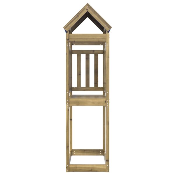 Torre Da Gioco 110,5x52,5x215 Cm In Legno Di Pino Impregnato - immagine 3