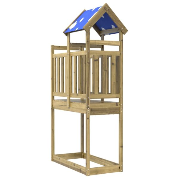 Torre Da Gioco 110,5x52,5x215 Cm In Legno Di Pino Impregnato - immagine 5