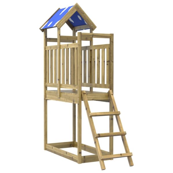 Torre Gioco Con Scaletta 110,5x52,5x215cm Legno Pino Impregnato - immagine 5