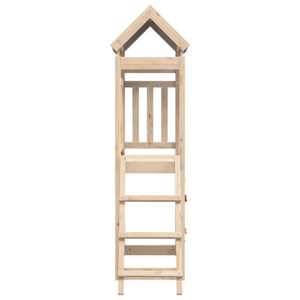 Torre Da Gioco Con Arrampicata 110,5x52,5x215 Cm Massello Pino - immagine 4