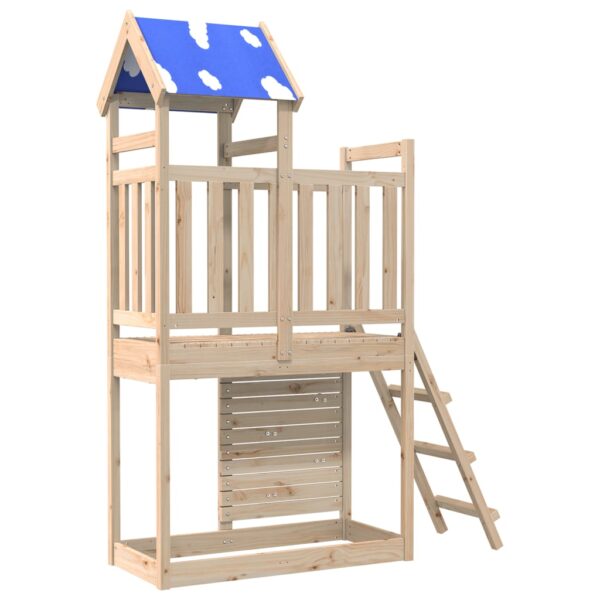 Torre Da Gioco Con Arrampicata 110,5x52,5x215 Cm Massello Pino - immagine 5