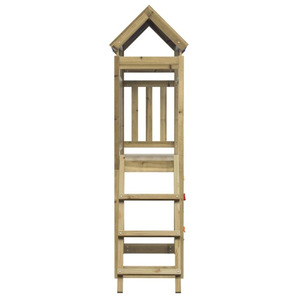 Torre Da Gioco Con Arrampicata 110,5x52,5x215cm Pino Impregnato - immagine 4