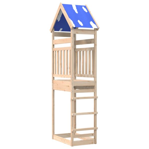 Torre Da Gioco 85x52,5x265 Cm In Legno Massello Di Pino - immagine 5