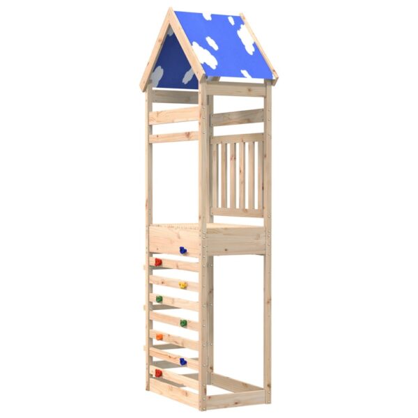 Torre Da Gioco Con Arrampicata 85x52,5x265 Cm Massello Pino - immagine 2