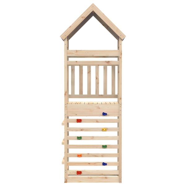 Torre Da Gioco Con Arrampicata 85x52,5x265 Cm Massello Pino - immagine 4